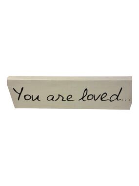 Louise Carey You Are Loved Canvas Wood Plaque Inspirational Farmhouse Decor
